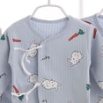 thumbnail image 3 of Linfrsh Baby Girl Preemie Clothes Preemie Twin Baby Boy Clothes Baby 5PCS Sleeve +Bib Tops+Hat+Pants Long Girls Outfits Long Sleeve Cute Grey,0-3 Months, 3 of 4