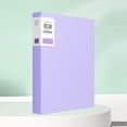thumbnail image 4 of HAHUT Punchless Clamp Binder, Portable Document Folders with Double Metal Clips, A4 Art Portfolio Folder Holds 100 Letter Size Pages for Organizing Documents (Purple), 4 of 9