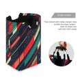 thumbnail image 3 of Yayeee Freestanding Laundry Hamper with Handle Collapsible Large Storage Basket for Clothes, Orange Abstract Lines, 3 of 7