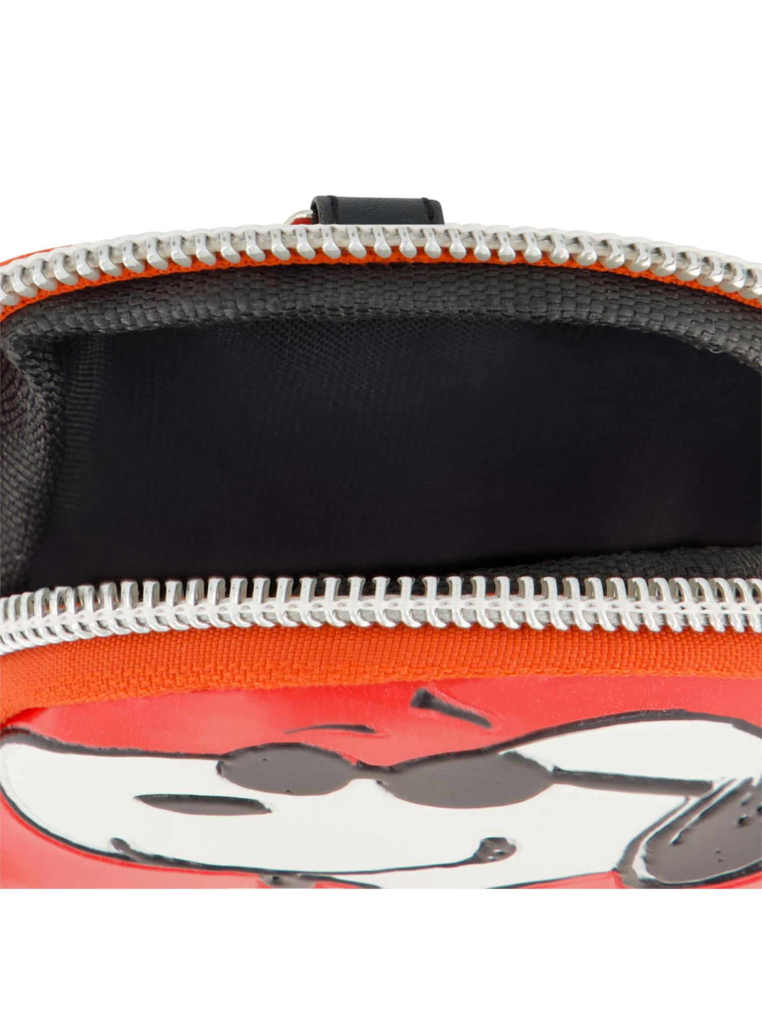 Peanuts Small Coin Purse Wallet with Keychain Clip, Snoopy J, One Size, Multi