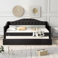 thumbnail image 2 of [US IN STOCK] Upholstered Twin Size Daybed with Trundle, Gray(Expected Arrival Time:6.25), 2 of 9