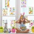 thumbnail image 3 of Darzheoy 9 Sheets Easter Window Clings Easter Bunny Egg Window Decals Double-Sided Seasonal Spring Floral Butterfly Window Decor for Easter Egg Hunt Games Party Supplies, 3 of 6