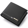 thumbnail image 2 of 1pc Men's Short Wallet High-end Youth Lychee Patterned Zipper Coin Purse, 2 of 6