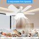 thumbnail image 2 of 1 Paquete de Ventiladores de Techo de 16 Pulgadas con Luces y Control Remoto, Ventiladores de Techo Modernos de Perfil Bajo con 5 Aspas Reversibles, 3 Colores Regulables 6 Velocidades Silenciosas,, 2 of 6