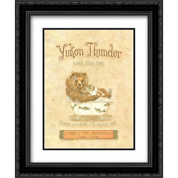 Yukon Thunder 2x Matted 15x18 Black Ornate Framed Art Print by Kathy Jennings