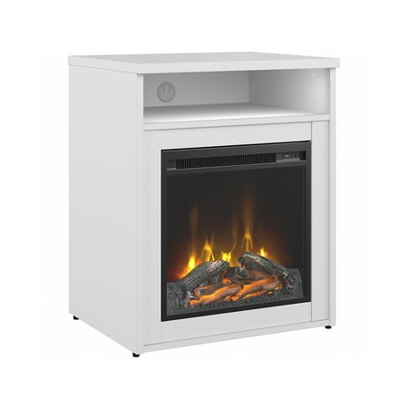 

Bush Business Furniture Studio C Floor Standing Electric Indoor Fireplace with Shelf 24 W White