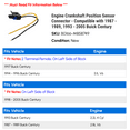 thumbnail image 2 of Engine Crankshaft Position Sensor Connector - Compatible with 1987 - 1989, 1993 - 2005 Buick Century 1988 1994 1995 1996 1997 1998 1999 2000 2001 2002 2003 2004, 2 of 2