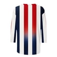 thumbnail image 5 of JTZGDY Plus Size 3/4 Length Sleeve Womens Tops Funny American Flag 4th of July Shirts Stars Stripes Patriotic Tshirts Trendy Holiday USA Flag Tunic Blouses Multicolor#03 M, 5 of 6