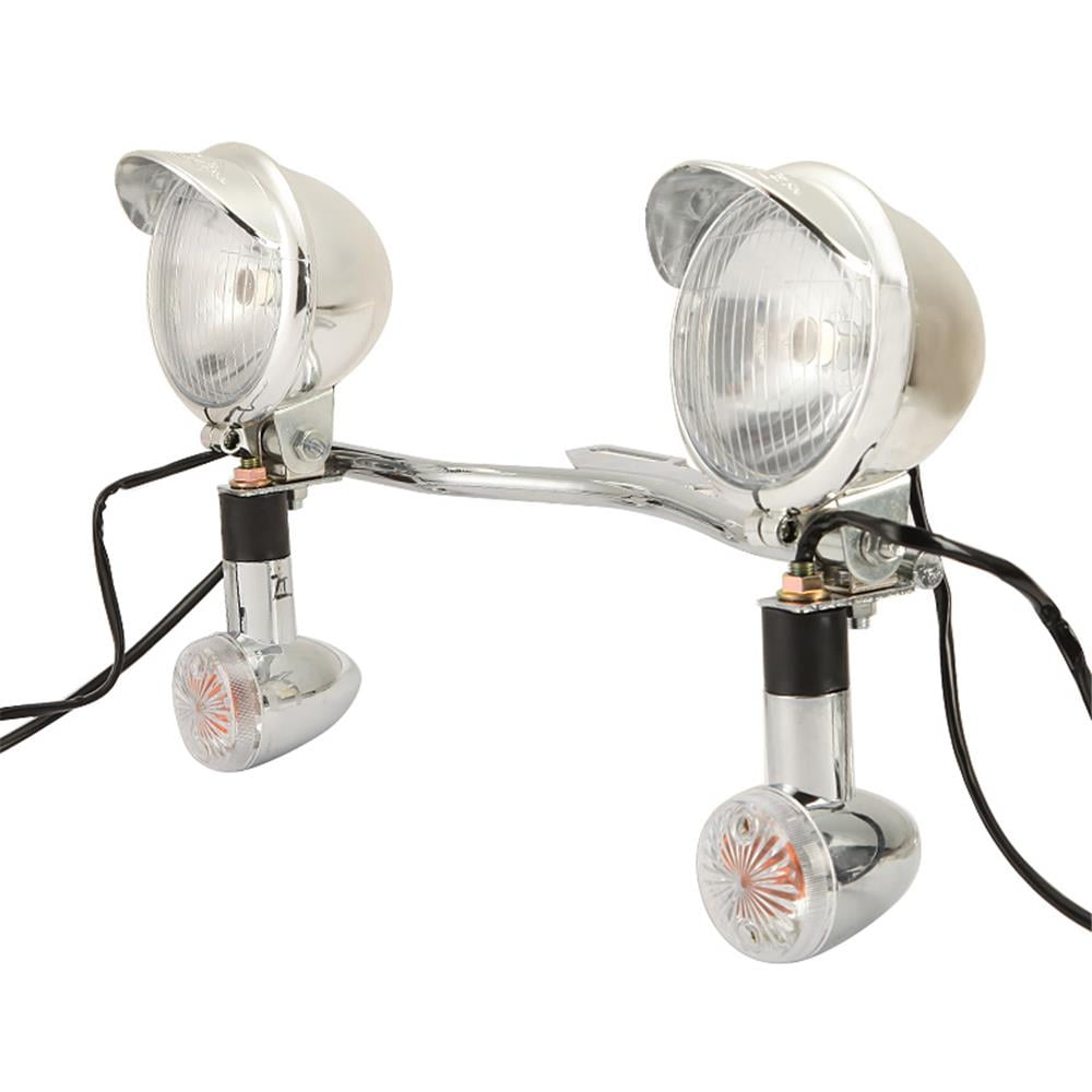 BEAMNOVA Motorcycle Passing Light Bar Kit LED Turn Signals + Black