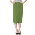 thumbnail image 5 of Women's Basic Modest 26" Below the Knee Length Stretch Knit Straight Skirt, 5 of 11