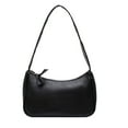 thumbnail image 2 of Simple Elegant Women Small Shoulder Bag Pure Color Sling Handbags (Black), 2 of 2