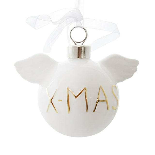Ornamentos de Navidad Blancos Navidad Muñeco de Nieve Amor Ángel Accesorios de Cerámica Mesa de Comedor de Escritorio para el Hogar Escena de Navidad Decoración de Accesorios Decoraciones de Mesa de N