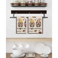 thumbnail image 3 of Farmhouse Coffee Time Kitchen Dish Towels for Drying Dishes Set of 3, Vintage Gnomes DessertsBeige Burlap Waffle Weave Microfiber Hand Tea Bathroom Towels Quick Dry & Absorbent Towel 15.7x23.6, 3 of 7