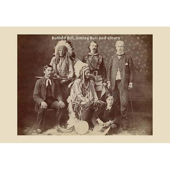 Buffalo Bill, Sitting Bull, and Others-Fine Art Canvas Print (20" x 30")
