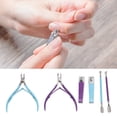 thumbnail image 4 of Conjunto de Pipinas de Cutículas, Herramientas de Manicura Portátiles de Acero inoxidable Terreno de Cutícula Con Emjador de Cutículas para para Unas de Las Unas de Las Unas, 4 of 7