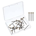 thumbnail image 1 of Unique Bargains Picture Hanging Nails, 20pack - Nails for Hanging Pictures, Boxed Black Copper Head Nails for Hanging Photo Frame, 1 of 6