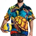 thumbnail image 4 of Turtle Seamless Men's Short Sleeve Shirts with Spread Collar Tops, Casual Printed Poplin Shirt, Button Down Short Summer Beach Shirts - Unisex, 4 of 6