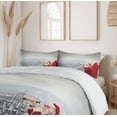thumbnail image 6 of Ambesonne Christmas Duvet Cover Set, Santa on the Roof, 2-Calking, Red Pale Grey, 6 of 7