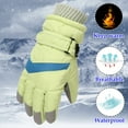thumbnail image 5 of COMVALUE Women Ski Gloves Winter Waterproof Touchscreen Hand Warming Sports Gloves (Green, 6-11Years), 5 of 6