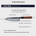 thumbnail image 3 of Cuchillo de chef MITSUMOTO SAKARI Japanese Gyuto 20 cm 9CR18MOV Acero, 3 of 9