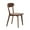 Walnut_1pc, variant on Hassch Wood Dining Chair with Wide Seat and Curved Backrest for Maximum Comfort, FAS-Grade Oak Construction, Kitchen, Dining Room, or Lounge Seating, 1 Pack
