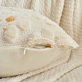 thumbnail image 3 of Unique Bargains Throw Pillow Covers Set of 2 Floral Pillows for Sofa Decor Beige, 3 of 6