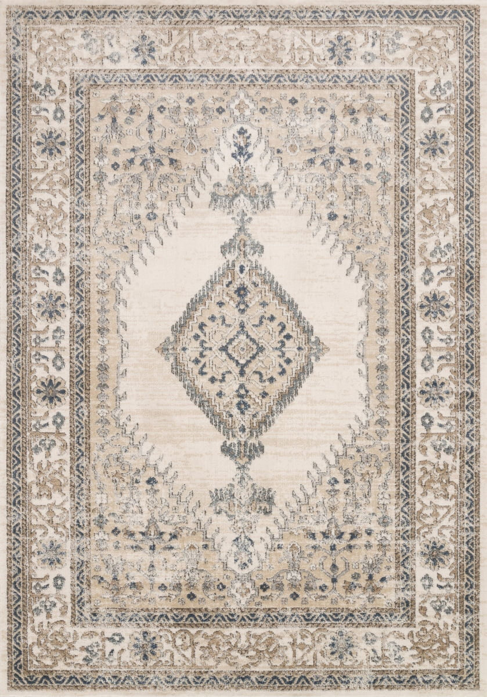 Loloi Teagan Oatmeal / Ivory 6'-7" x 9'-2" Area Rug