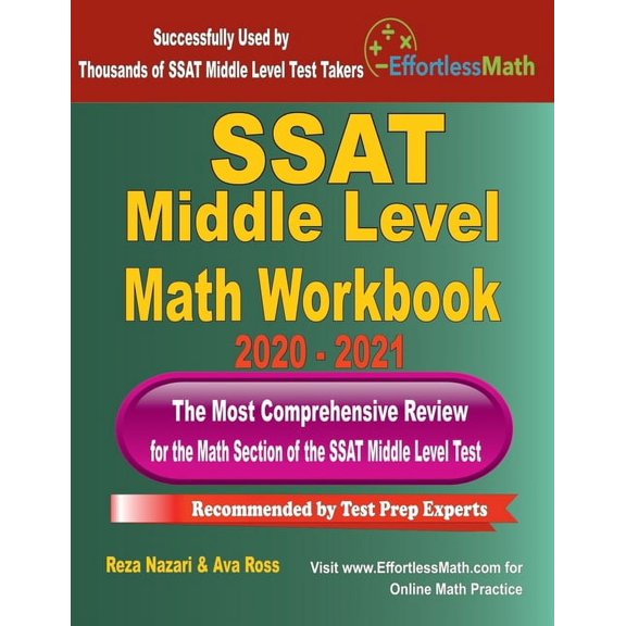 SSAT Middle Level Math Workbook 2020 - 2021: The Most Comprehensive Review for the Math Section of the SSAT Middle Level, (Paperback)
