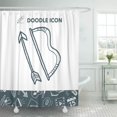 thumbnail image 1 of ABPHQTO Dibujo Arco y flecha Doodle Precisión Apuntar Apuntar antiguo Arquero antiguo Tiro con arco Cortinas de ducha de baño 152x180 cm ABPHQTO PKNMT60x72Shower-5008, 1 of 2