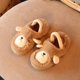 thumbnail image 2 of Pantuflas de terciopelo coral para niños y niñas, suaves y antideslizantes, con diseño de pingüino y pájaro, con banda de goma, forro polar sintético marrón 14, 2 of 5