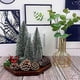 thumbnail image 2 of Dream Loom Artificial Mini Christmas Trees, A Set of 5pcs Miniature Sisal Frosted Christmas Trees Bottle Brush Trees for Xmas Home Tabletop Decor (Gre, 2 of 4