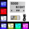 thumbnail image 3 of Caja de luz gruesa de tamaño A4, lámpara LED con letras decorativas, 7 colores para ajustar con mando a distancia, 3 of 8