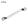 thumbnail image 3 of 2pcs 45 Degree Offset Box End Wrench 12mm x 14mm Metric 12 Point Mirror Chrome Plated Alloy Steel Double Box Wrenches Long Industrial Grade Torx Box Wrench Repair Tool, 3 of 8