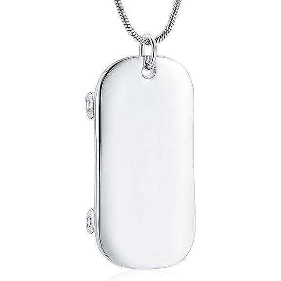 Skateboard Cremation Jewelry for Ashes Stainless Steel Keepsake Pendant Holder Ashes for Pet Human Memorial Urn Necklace for Men Women