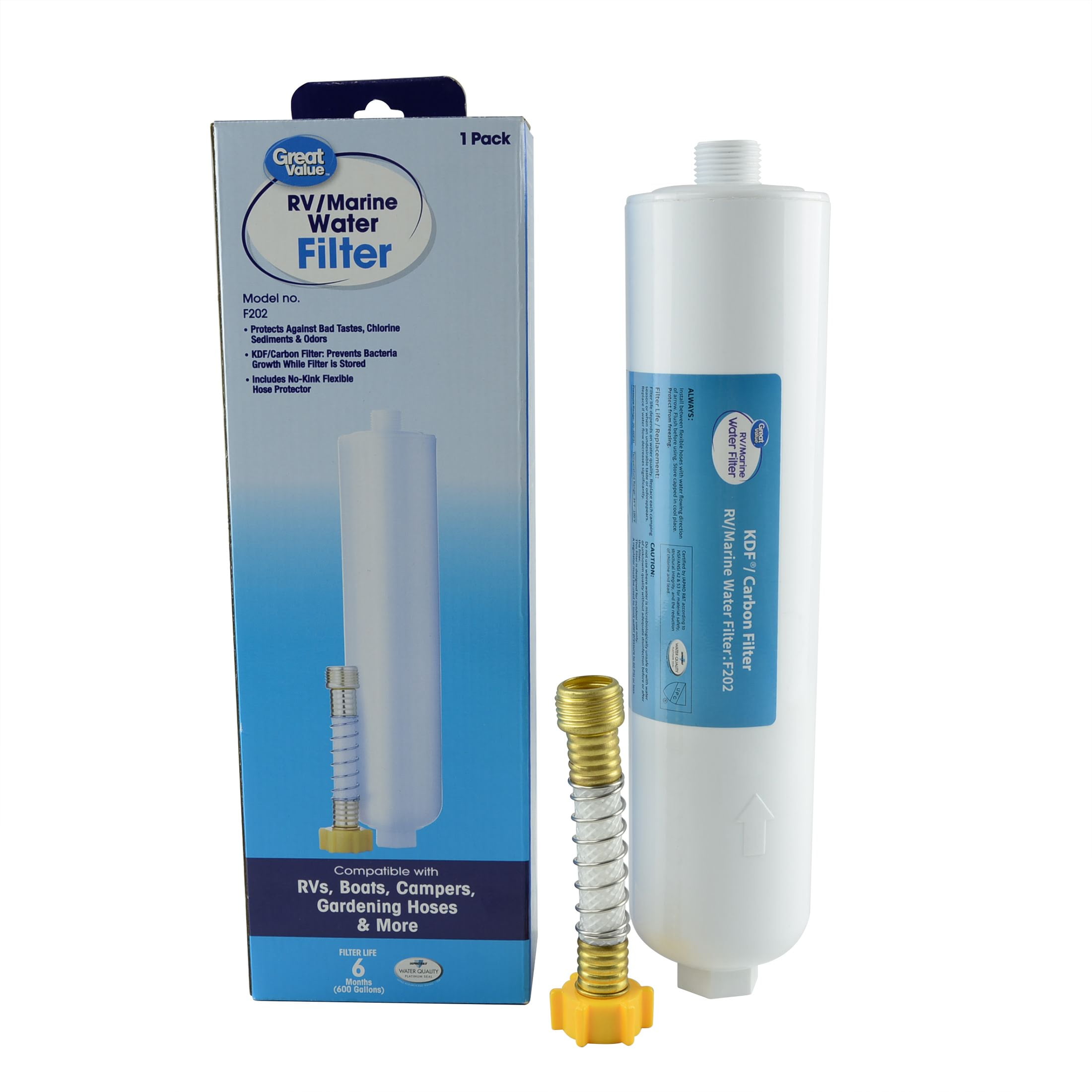 【jzx.fightingspirit】ADA NA-WATER Great Value XL RV & Marine Water Filter, F202, White