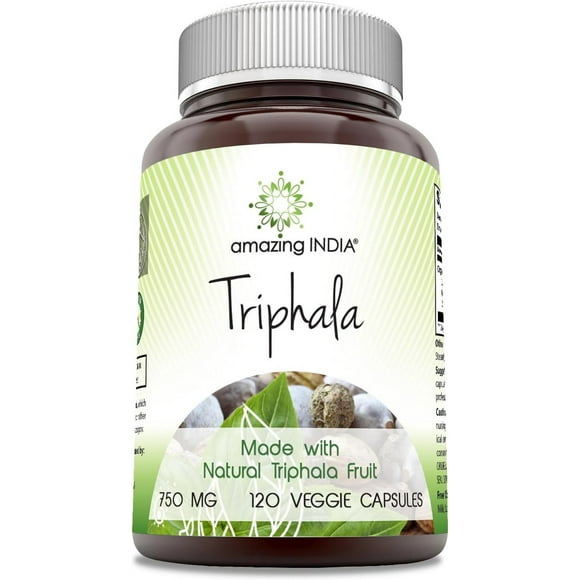 Amazing India Organic Triphala Salud Digestiva Detox 120cáps