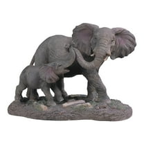 FC Design 9"H Elephant Mother and Baby with Trunk Up Figurine Statue Sculpture Ornament Decoration Home/Room Decor and Unique Gift Ideas for Housewarming, Holidays and Birthdays