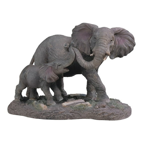 FC Design 9"H Elephant Mother and Baby with Trunk Up Figurine Statue Sculpture Ornament Decoration Home/Room Decor and Unique Gift Ideas for Housewarming, Holidays and Birthdays