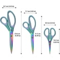 thumbnail image 2 of Office Scissors,sewing,titanium,professional Super Sharp,soft Comfortable Handle,multi-purpose,blue, 2 of 5