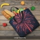 thumbnail image 5 of Fotbe Fireworks3 Bolsa Tote con Estampado para Mujer, Bolsos con Cremallera, Bolsa de Hombro Casual de Gran Capacidad con Bolsillos Internos, 5 of 7