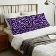 thumbnail image 4 of Yiaed Body Pillow Cover, Ultra Soft Microfiber Pillowcases, Breathable Long Pillow Case, Envelope Closure-Purple Leopard (20x54 inch)（Pillow core not included）, 4 of 5