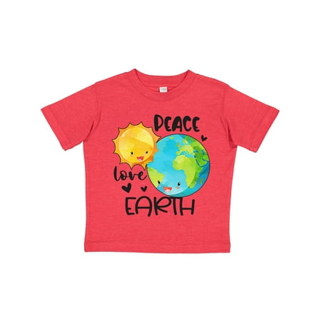 

Inktastic Earth Day Peace Love Earth Gift Toddler Boy or Toddler Girl T-Shirt