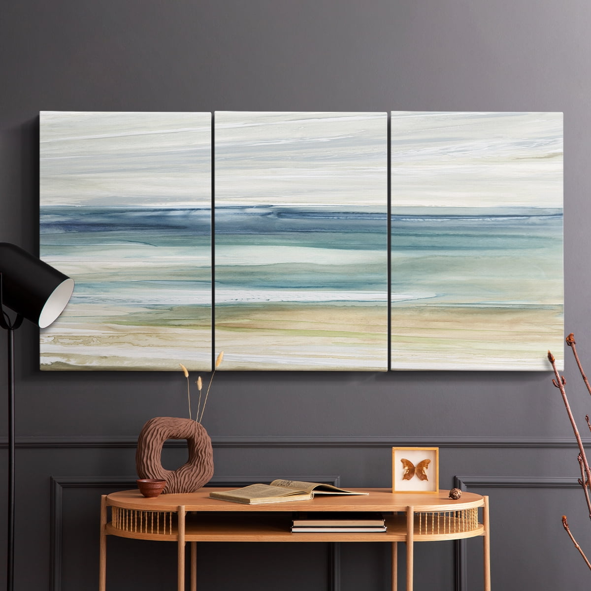 Wexford Home Ocean Breeze - 32" x 64" Multi-Piece Canvas Art, Ready to Hang