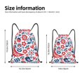 thumbnail image 2 of Fotbe Birds Flowers Bolsa Mochila con Cordón Estampada, Bolsa de Gimnasio Deportiva, Bolsa Cinch, Bolsa con Cordón para Hombres y Mujeres-Small, 2 of 6