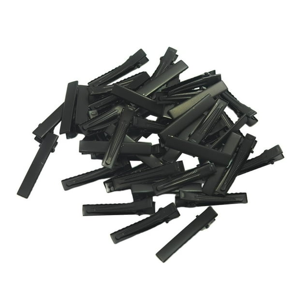 50 pinzas para el pelo de cocodrilo planas de hierro con accesorios para horquillas 40x7mm