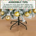 thumbnail image 3 of Favory 4.5Ft Premium Snow Flocked Artificial Christmas Tree Hinged Pine Full Holiday Xmas Tree for Home Office Party Decoration with 340 Branch Snow Tips and Metal Stand, Green&white, 3 of 10