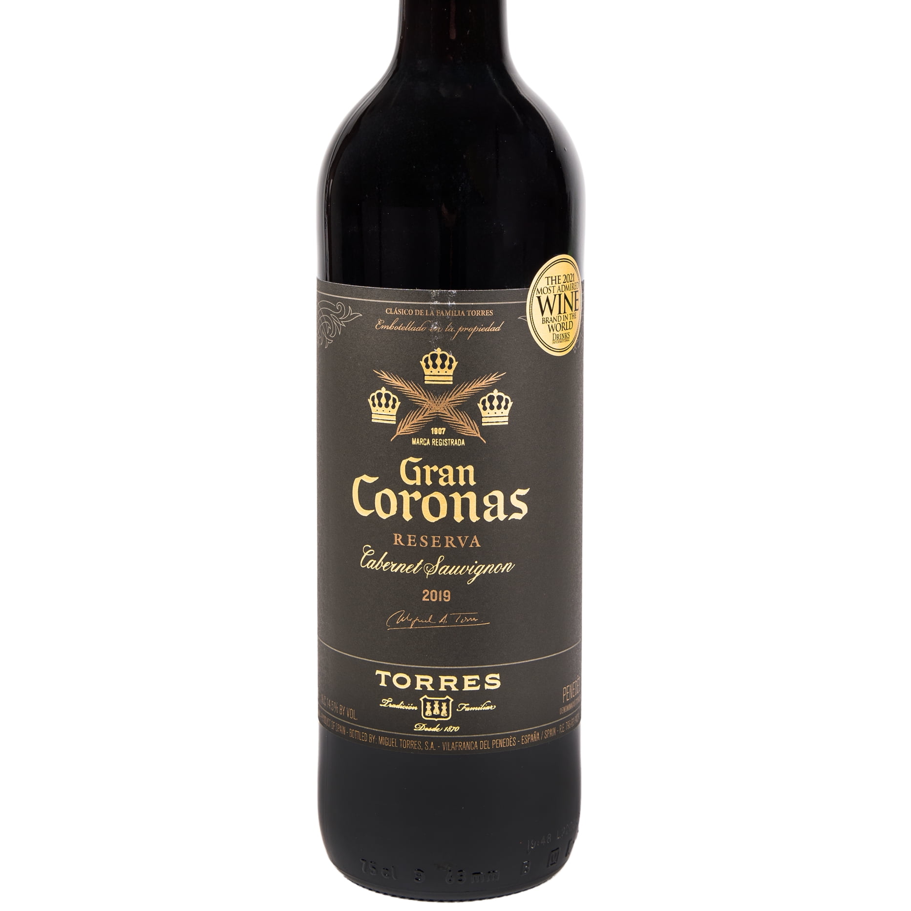 Torres Gran Coronas Reserva Red Wine, 750 ml, Penedes, Spain, 14.5% ABV, Rich and Full-Bodied