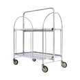 thumbnail image 4 of Rolling Cart, 2-tier Rolling Cart with Wheels, Collapsible Rolling Storage Cart, 4 of 21