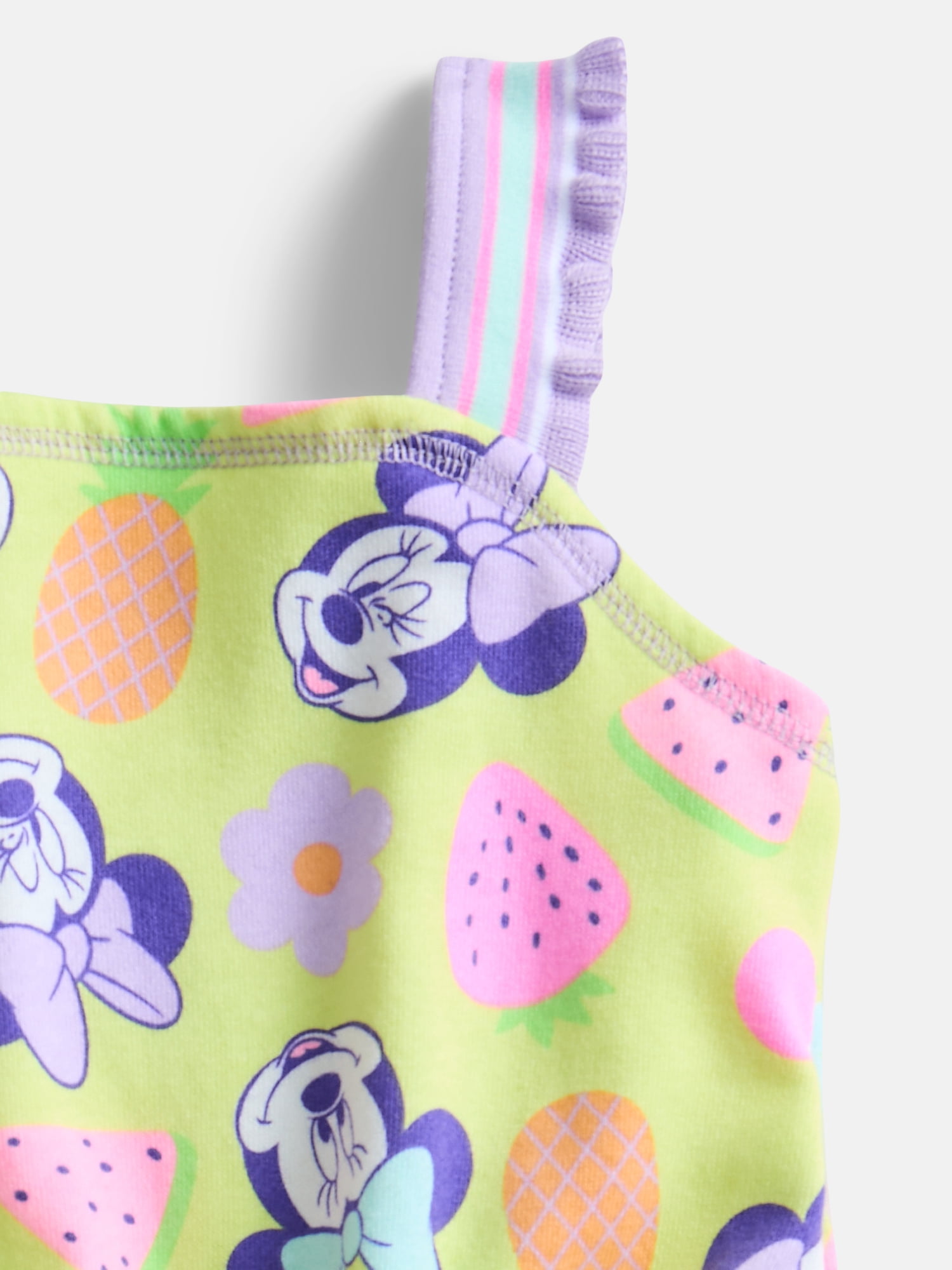 Minnie Mouse Toddler Girls Sleeveless Graphic Romper, Sizes 12M-5T