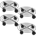 thumbnail image 1 of . es Chariot à Plantes en Métal Roulant avec Roues Support Rond pour Pots de Fleurs Support de Plantes en Fer Chariot à Roulettes pour Intérieur Extérieur Patio Maison et Jardin, 1 of 7